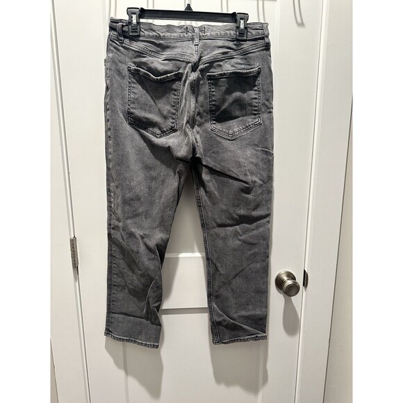 Women’s AGOLDE Sz 31 Light Fade Black Straight Leg Jean High Rise Denim EUC - Picture 2 of 4